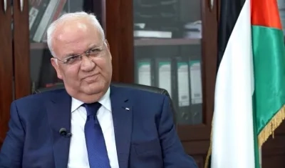 El secretario general de la OLP, Saeb Erekat.