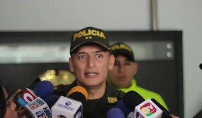 El general Mariano Botero, comandante de la Policía Metropolitana.