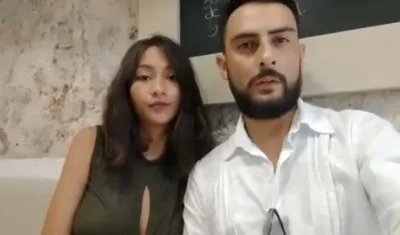 Gustavo Rugeles y su pareja Marcela González.