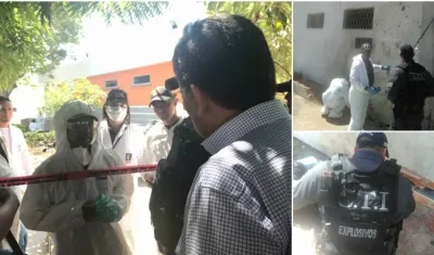 El Fiscal Néstor Humberto Martínez llegó al lugar de la explosión.