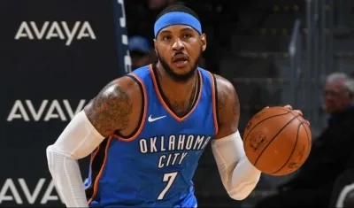 Carmelo Anthony, basquetbolista de los Thunder de Oklahoma. 