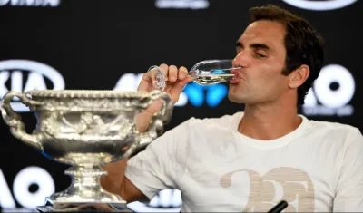 Roger Federer, tenista suizo. 