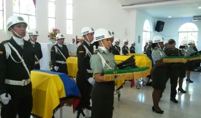 Misa celebrada en la Escuela de Policía
