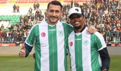 Samuel Eto'o en su presentación.  