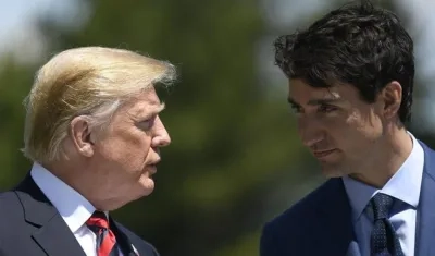 Donald Trump y Justin Trudeau, Presidente de Estados Unidos y Primer ministro de Canadá.