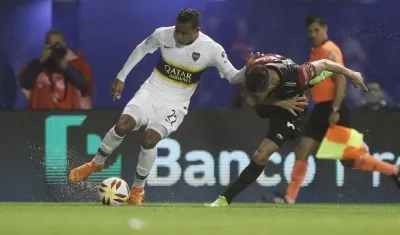 El colombiano Sebastián Villa en el partido ante Colón.