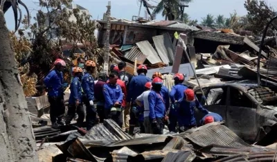 Imágenes del terremoto de Indonesia.