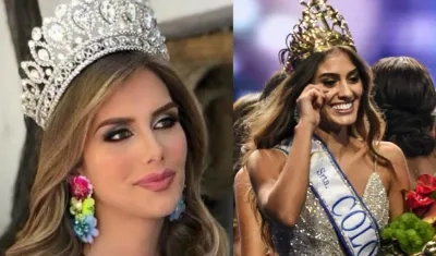 Miss España Ángela Ponce y Miss Colombia Valeria Morales.