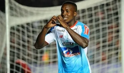 Daniel Moreno, celebrando el gol del empate y de la clasificación.