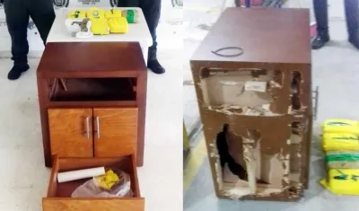 Marihuana hallada en el aeropuerto de carga de Barranquilla. 