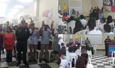 Actividad de la Policía en Puerto Colombia.