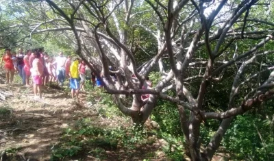 Lugar donde fue encontrado el cuerpo de la mujer.