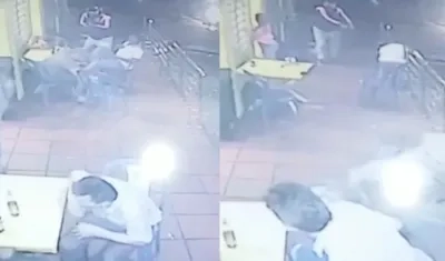 Momentos del ataque sicarial. 