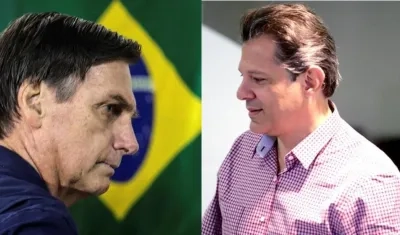 Jair Bolsonaro y Fernando Haddad. 