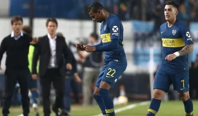 La celebración de Sebastián Villa. 