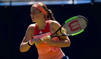 Jelena Ostapenko, jugadora letona. 