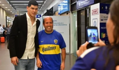Carlos Lampe a su llegada a Buenos Aires. 