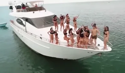 Momento del video que promociona la fiesta. 