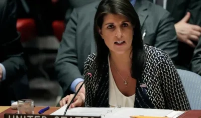 Nikki Haley, embajadora estadounidense ante la ONU.