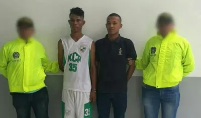 Michael Junior Movilla León y Joel David Hoyos Imitola, capturados.