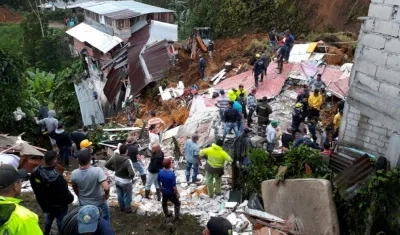 Los deslizamientos fueron en la zona urbana de Marquetalia, Caldas.