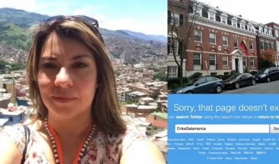 Erika Salamanca en una foto en Twitter. Su cuenta la borró tras ser nombrada en Washington.
