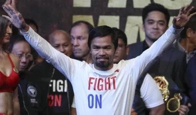 La leyenda filipina del boxeo Manny Pacquiao.