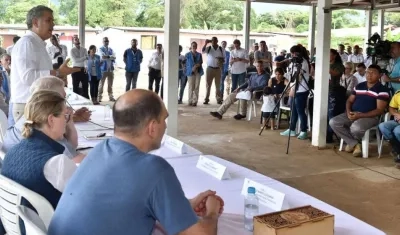 Aquí no hay enemigos para la paz, dijo el Presidente Duque en Pondores, La Guajira.