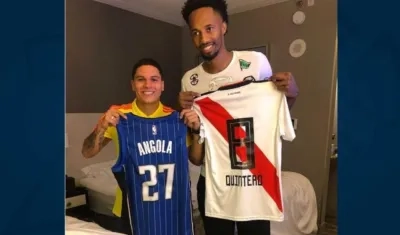 Juan Fernando Quintero y Brian Angola. 