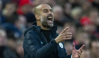 Pep Guardiola, técnico español. 