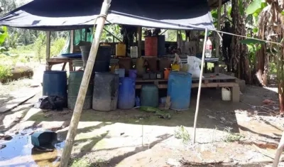 El material incautado fue destruido en el mismo lugar del hallazgo.