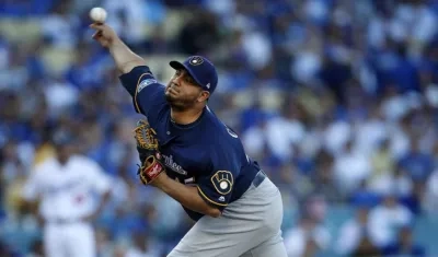  Jhoulys Chacín, lanzador de los Cerveceros. 