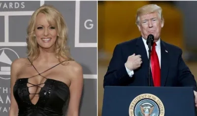 Stormy Daniels y Donald Trump.