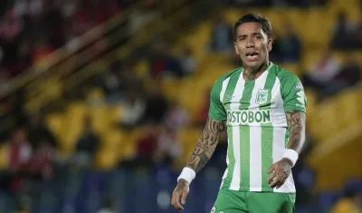 Dayro Moreno, delantero de Atlético Nacional. 