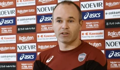 Andrés Iniesta, volante español. 