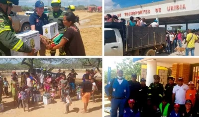 a población afectada en Uribia regresa a sus viviendas gracias al trabajo de la UNGRD y entidades operativas.