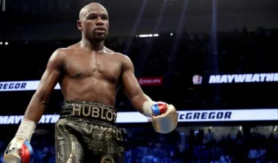 Floyd Mayweather Jr. en su pelea frente a Connor McGregor. 