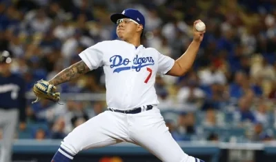 Julio Urias, lanzador de los Dodgers de Los Ángeles. 