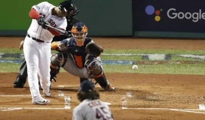 Rafael Devers, tercera base de los Medias Rojas de Boston. 