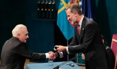 El cineasta Martin Scorsese y el Rey de España.