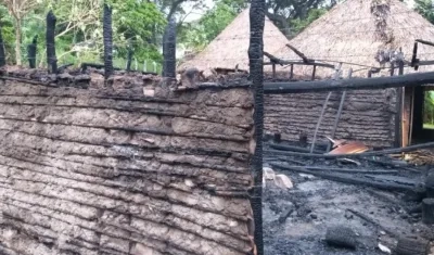 Así quedó el lugar después del incendio.