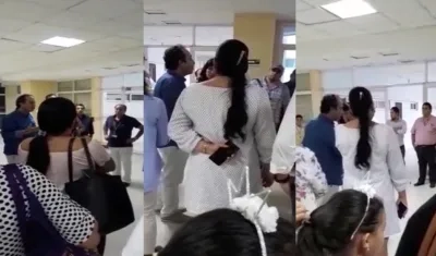 Momentos de la intervención del Superintendente de Salud, Fabio Aristizábal.