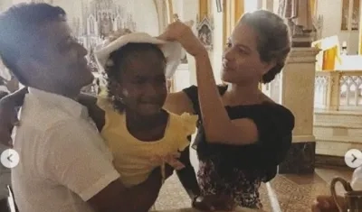 El coreógrafo Pedro Díaz, Giselle Marie y Giselle Lacouture.