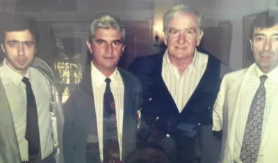 José Varacka con Antonio Char, Julio Comesaña y Fuad Char.