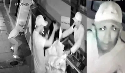Los ladrones quedaron grabados en cámaras de seguridad. 