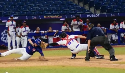 La novena de China Taipéi al derrotar este jueves en su primer juego de la super ronda 3-1 en un emocionante juego frente a República Dominicana