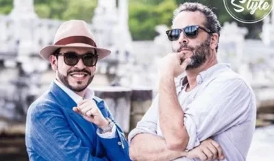 Abelardo De la Espriella y su productor José Gaviria.