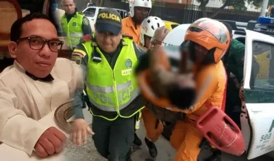 El hombre alcanzó a ser auxiliado por las autoridades.