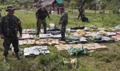 Marihuana incautada en la frontera de Colombia y Perú.