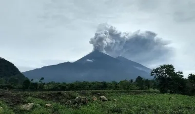 Volcán  de Fuego tras su erupción el pasado 3 de junio.